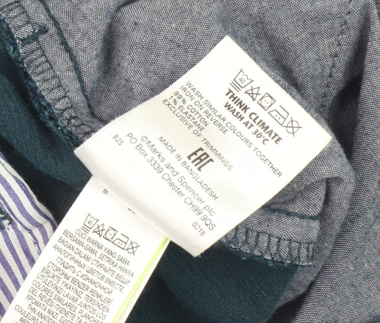 Marks and Spencer Men's Blue Corduroy Trousers M