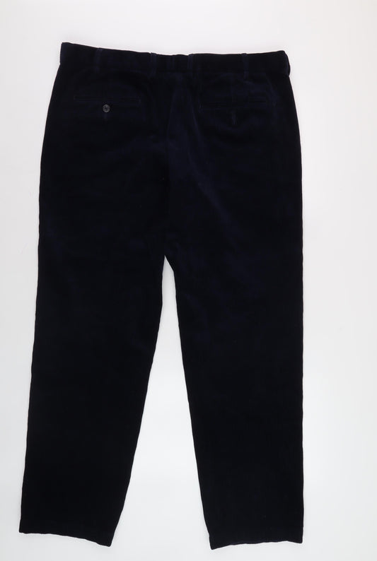 Marks and Spencer Men's Blue Corduroy Trousers
