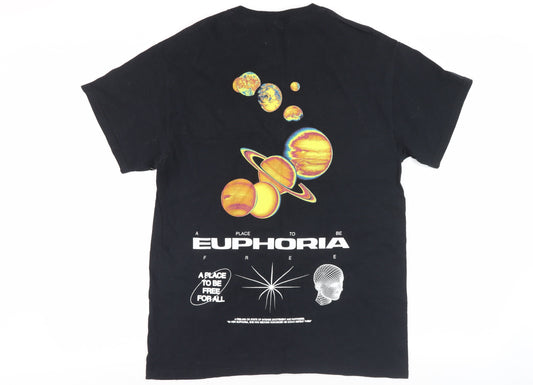 Topman Men's Black Small Space Graphic T-Shirt