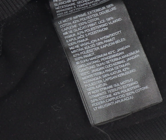 Unisex Adults UK Size M H&M Black Pullover Hoodie