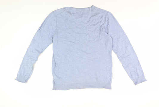 White Stuff Men's Blue V-Neck Pullover Jumper M