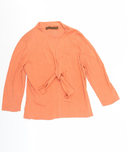 Womens UK Size L Fenn Wright Manson Orange Wrap Jumper
