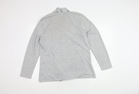 Womens UK Size L TIGI Grey Cardigan Jumper