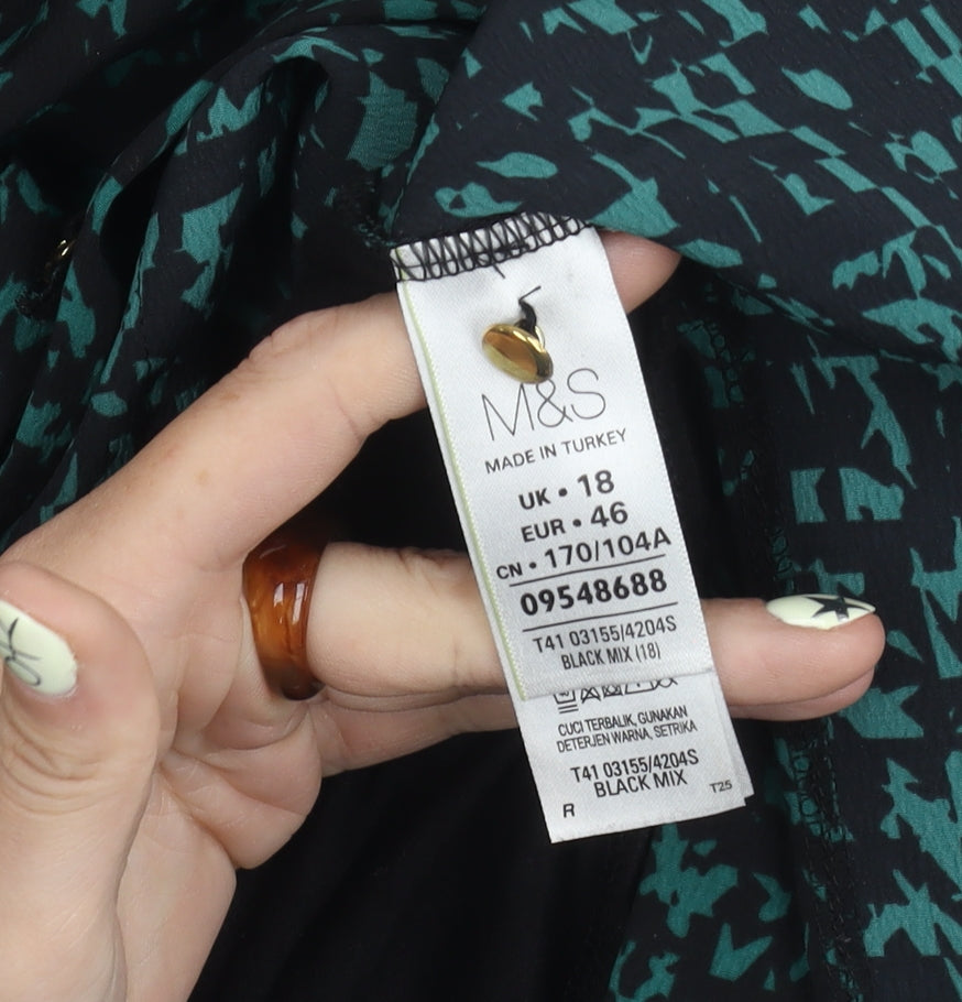 Marks and Spencer Women's Black Long Sleeve Dress