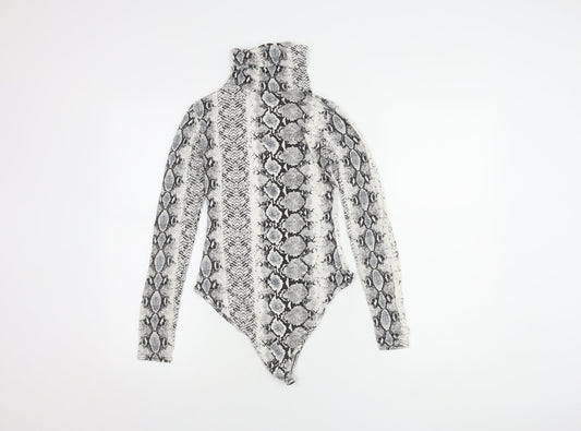 PrettyLittleThing Women's Snakeskin Long Sleeve Top