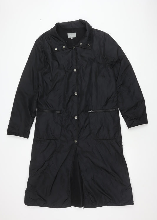 Womens UK Size M Per Una Black Trench Coat