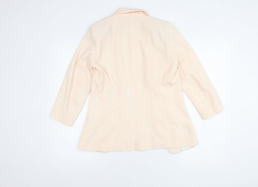 H&M Women Beige Blazer Size 8, Long Sleeve, Regular Fit
