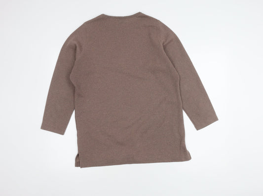 Womens UK Size 12 BHS Brown Pullover Jumper