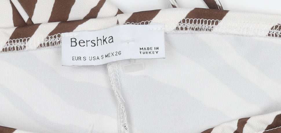 Bershka Women's Zebra Print Flared Trousers S