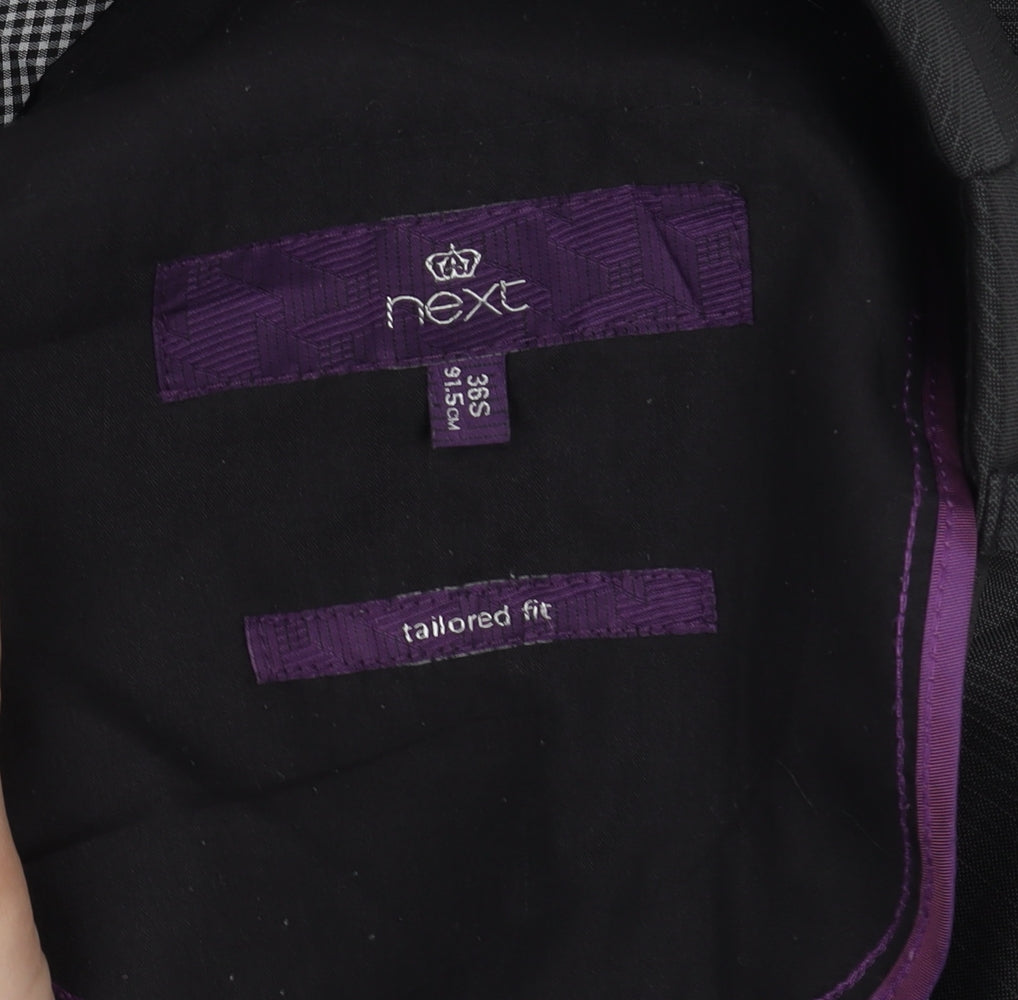 Next Men's Black Wool Trousers, 36S, Formal Wear