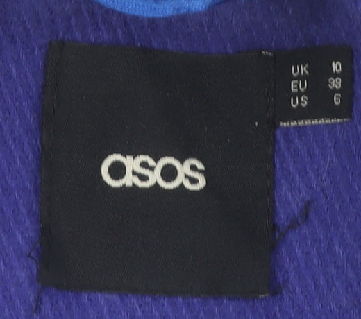 Womens UK Size 10 ASOS Blue Overcoat