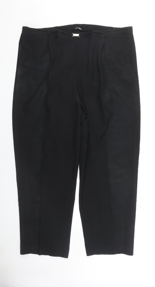 Bonmarché Women's Black Polyester Trousers Size 18