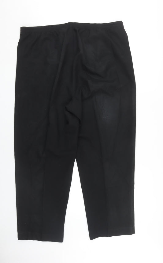 BM Women's Black Polyester Trousers Size 18