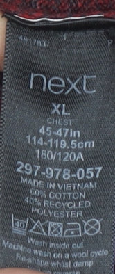 Next Men's XL Red Pullover Jumper Crew Neck