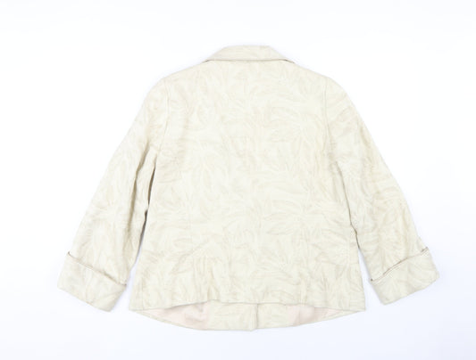 Roman Originals Women's Ivory Floral Blazer Size 16