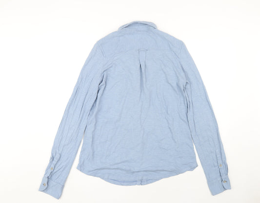 Womens UK Size 10 Fat Face Blue Basic Button-Up