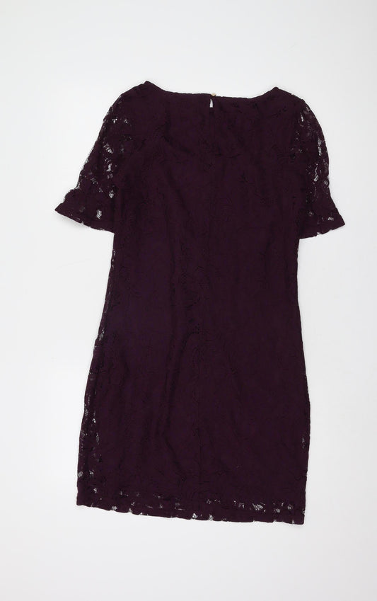 Dorothy Perkins Women's Purple Lace Dress UK 8