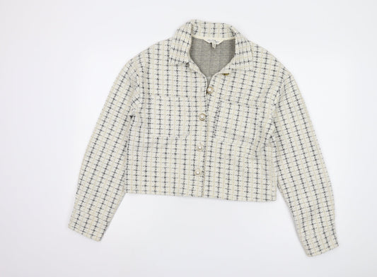 Womens UK Size 10 Miss Selfridge Grey Basic Jacket