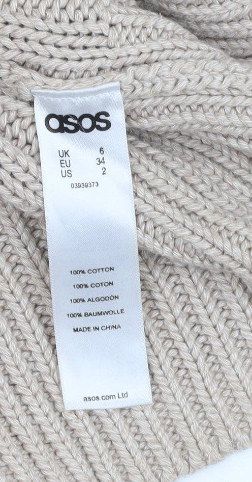Womens UK Size 6 ASOS Beige Pullover Jumper