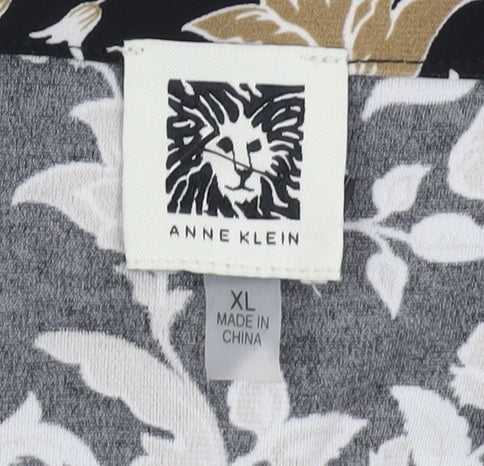 Womens UK Size XL Anne Klein Black Basic Blouse