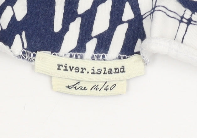 River Island Women's Blue Shift Dress Size 14