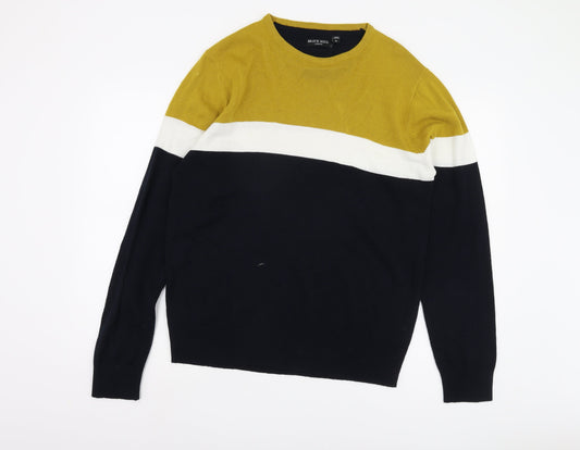 Mens UK Size XL Brave Soul Multicoloured Pullover Jumper