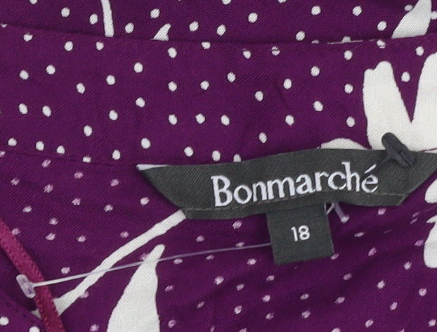 Womens UK Size 18 Bonmarché Purple Basic Blouse