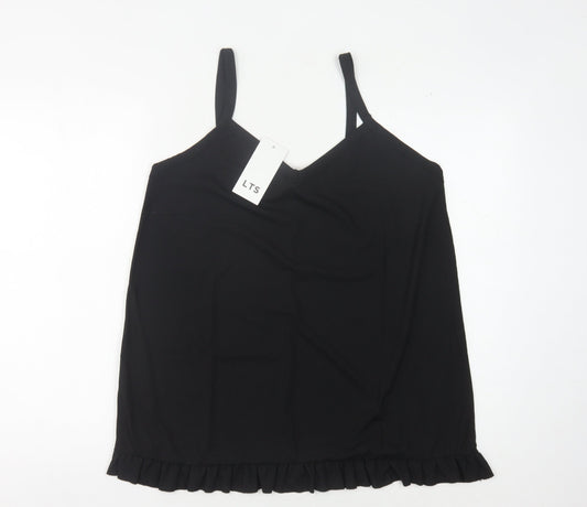 Womens UK Size 10 Long Tall Sally Black Camisole Tank