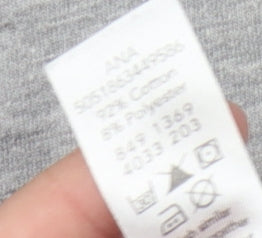 Superman Men's Grey Comic Logo T-Shirt, Size L