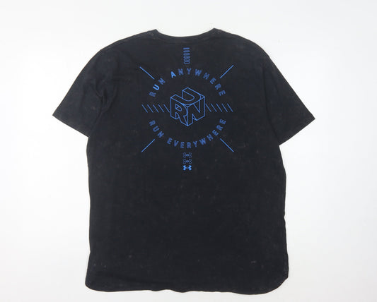 Under Armour Men's Black Slim Fit Graphic T-Shirt L