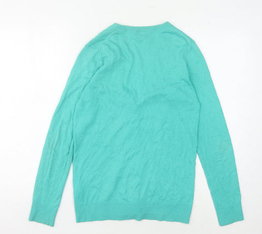 Gap Women's Green V-Neck Cardigan Size S