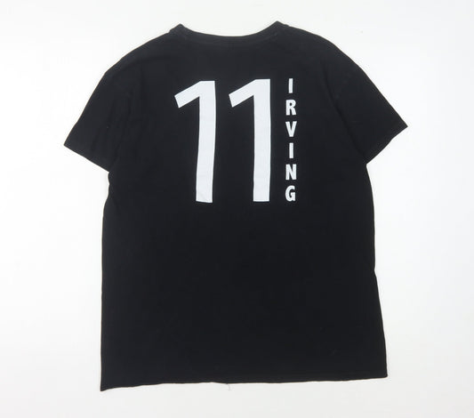 NBA Men's Black Small T-Shirt, Sports Logo Graphic Print