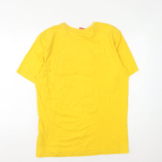 Puma Men's Yellow Graphic Sport T-Shirt Medium