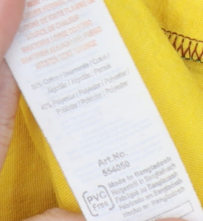 Puma Men's Yellow Graphic Sport T-Shirt Medium