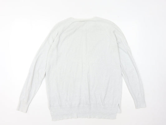 hush Women's White XS Star Pullover Jumper