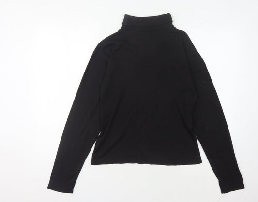 Trespass Black Roll Neck Long Sleeve T-Shirt Size S