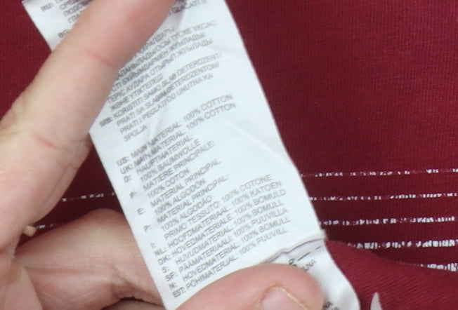 Adidas Men's Red Graphic Print T-Shirt, Size S