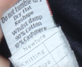 Woolovers Men's Black Full Zip Jumper Size L - Cotton Cashmere