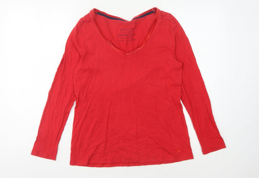 Womens UK Size 12 Joules Red Basic T-Shirt