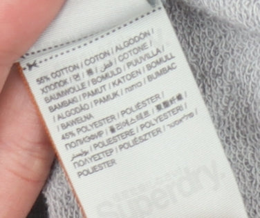 Superdry Women's Grey XS Pullover Hoodie Casual Logo