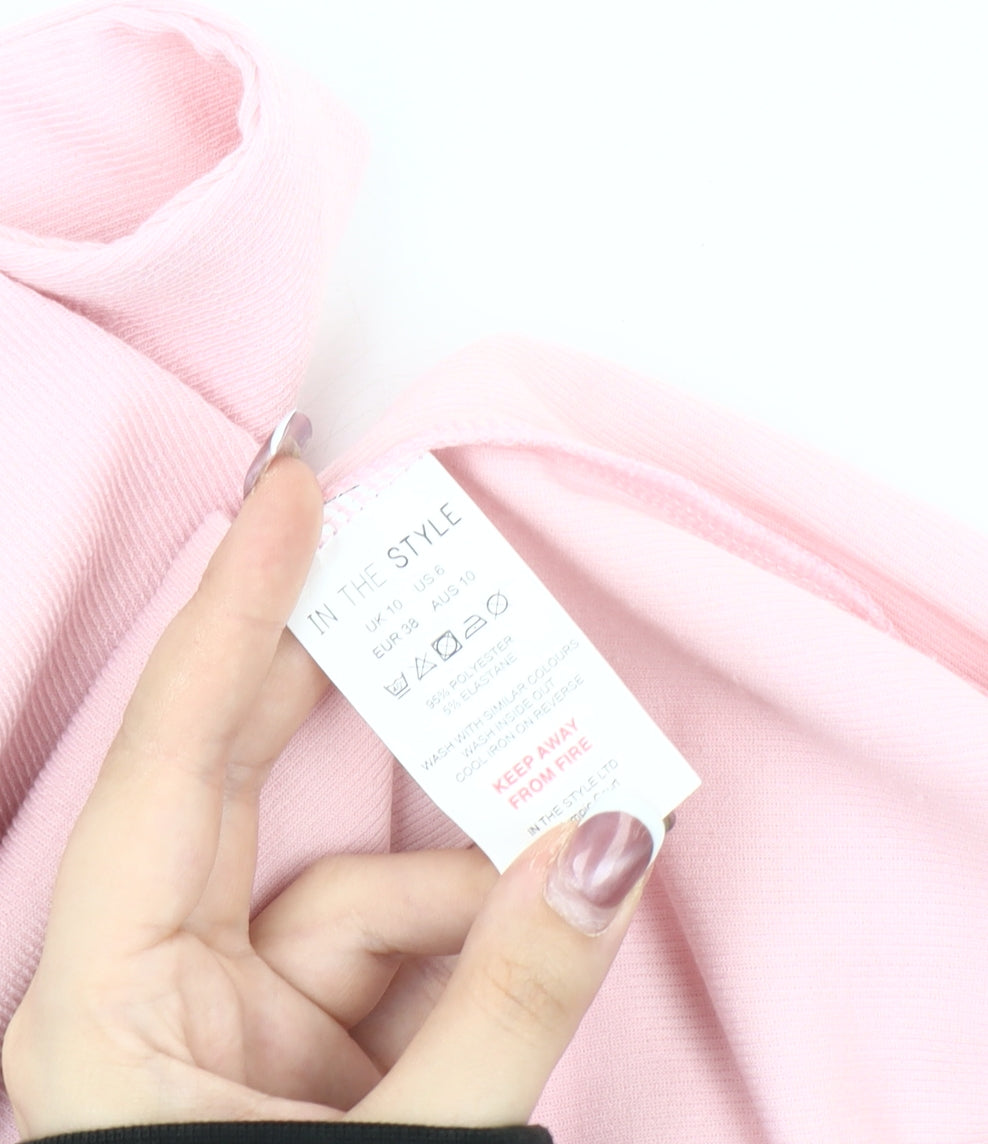 In The Style Women's Pink Bodycon Midi Dress Size 10