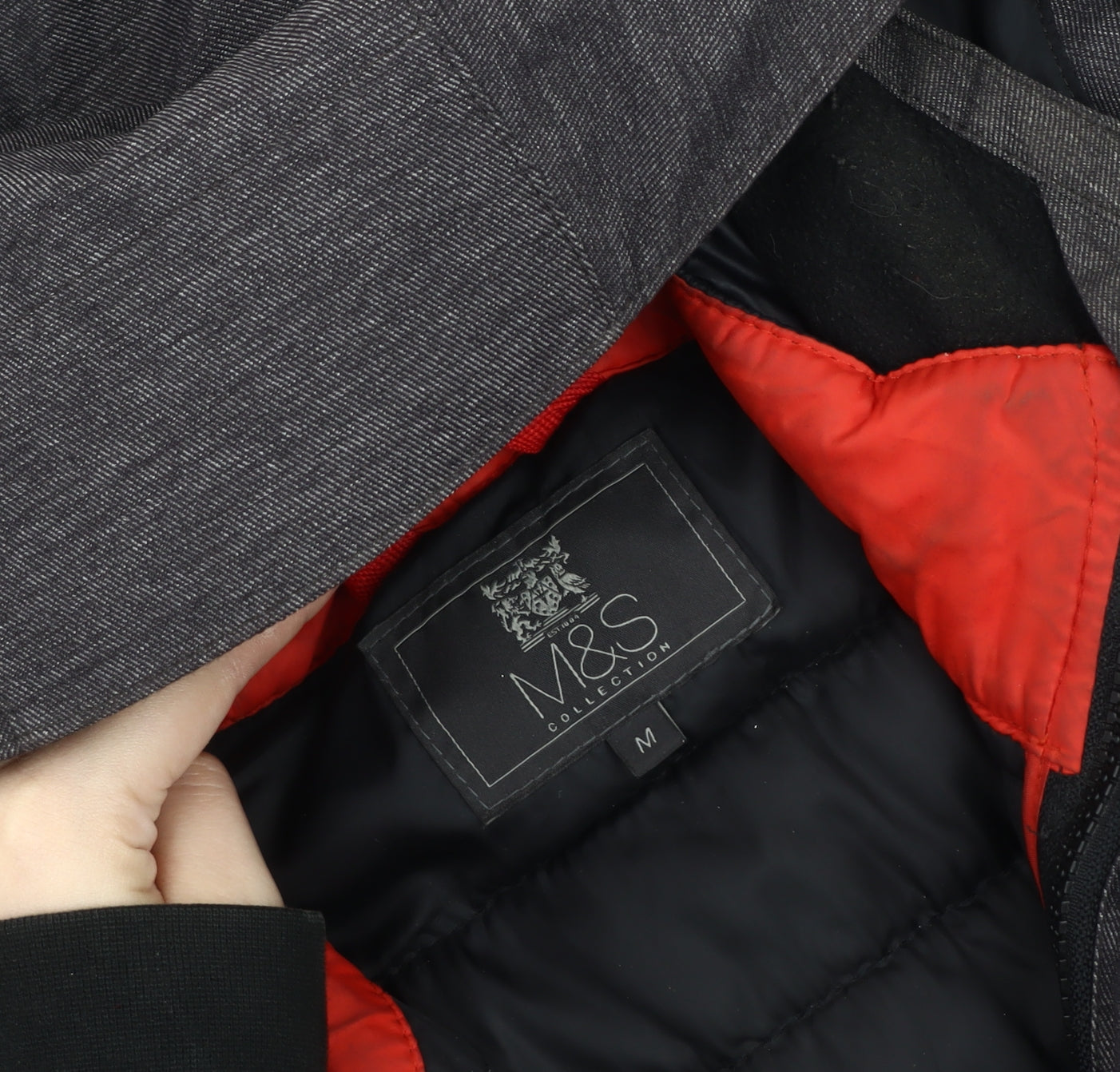 Mens UK Size M Marks and Spencer Grey Puffer Jacket