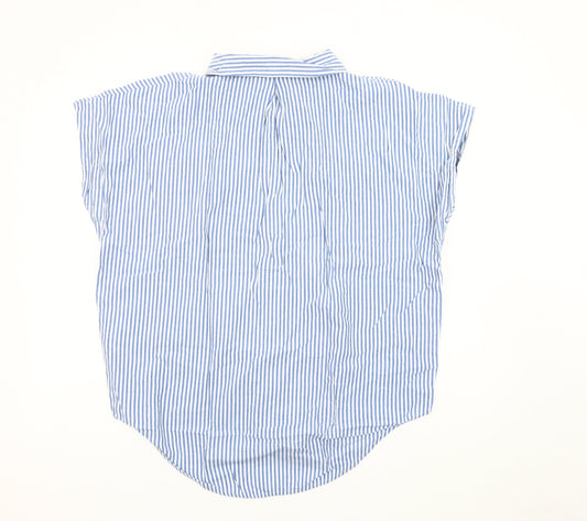 Womens UK Size M NEXT Blue Casual Button-Up