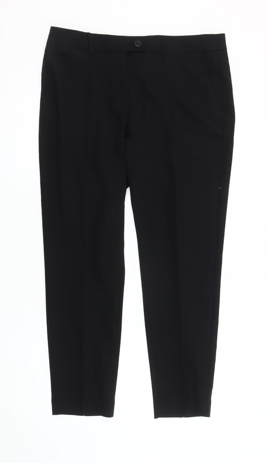 Additional front view of Next Black Trousers, size 12, unisex adults