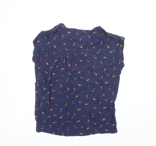 Womens UK Size 10 NEXT Multicoloured Basic Blouse