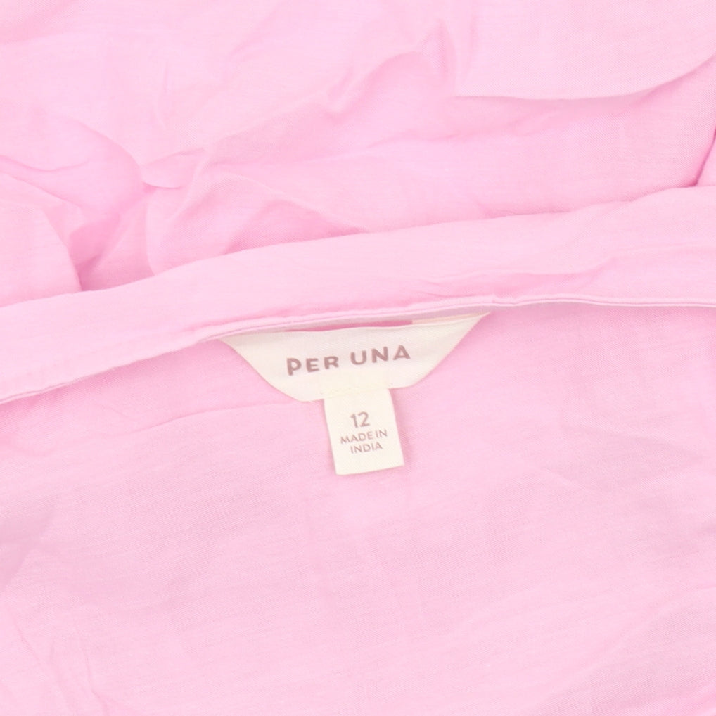 Womens UK Size 12 Per Una Pink Tunic Blouse