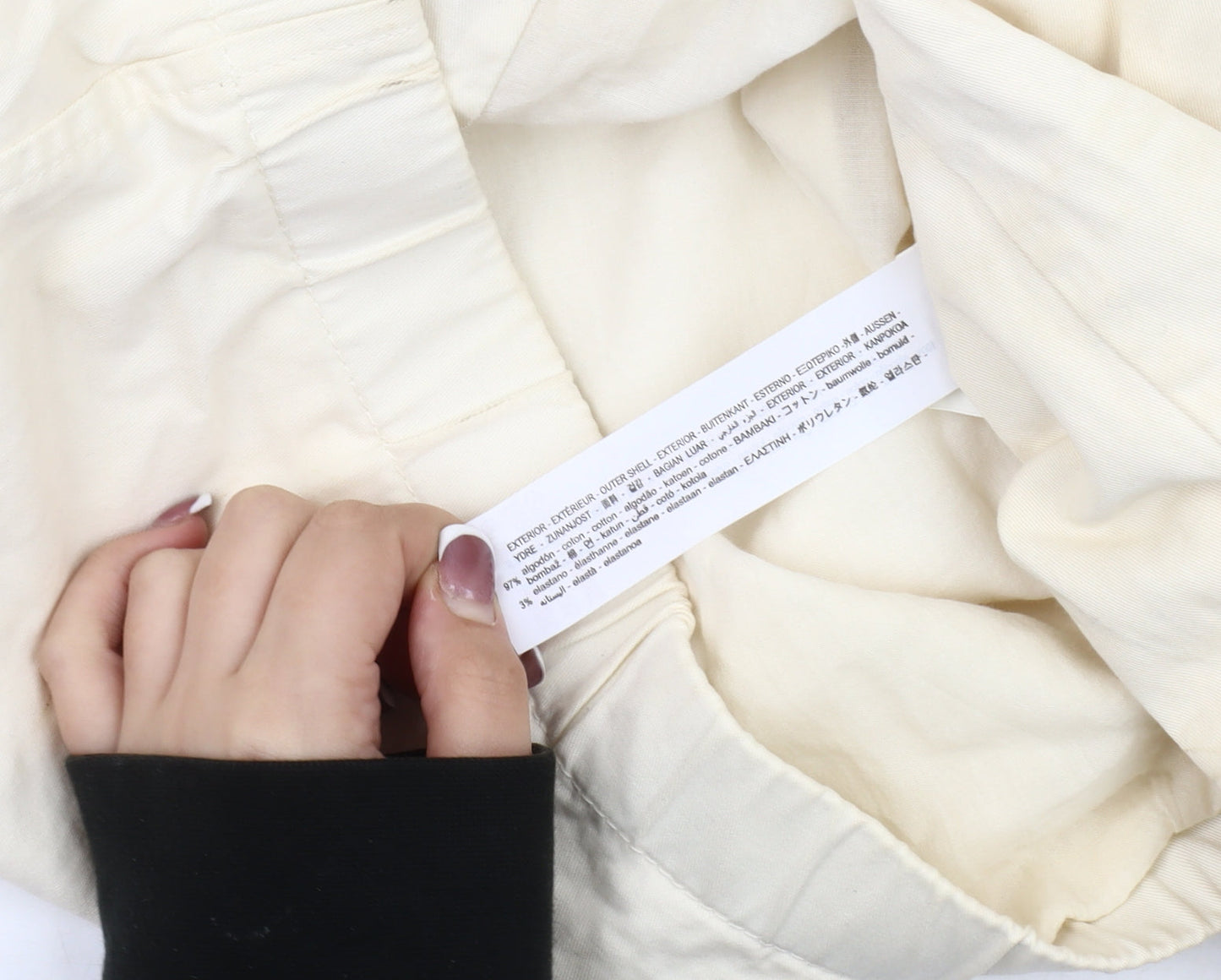 Womens UK Size 14 Zara Ivory Bomber Jacket