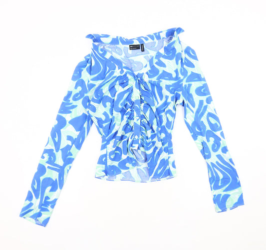 Womens UK Size 10 ASOS DESIGN Blue Basic Blouse