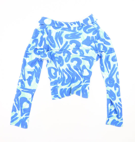 Womens UK Size 10 ASOS DESIGN Blue Basic Blouse