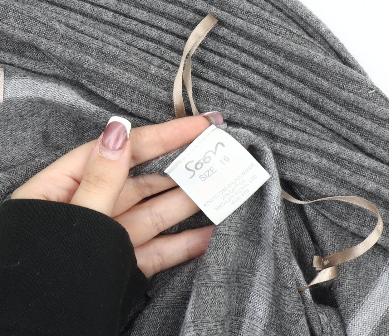 Womens UK Size 16 Soon Grey Cardigan Jumper